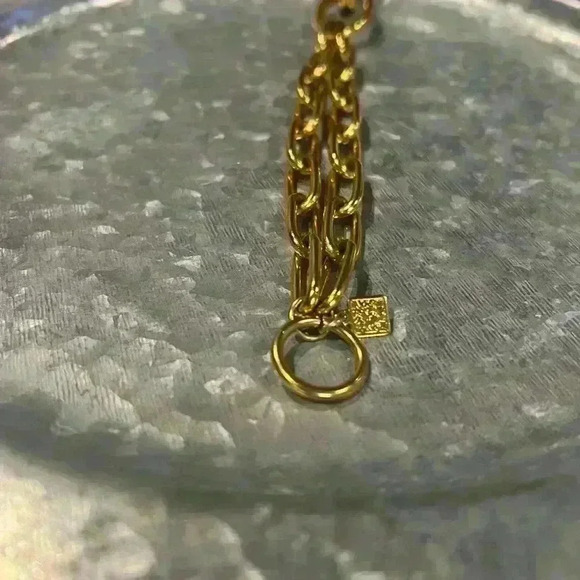 Anne Klein Womens vintage designer chunky paper clip toggle clasp necklace - Picture 8 of 8